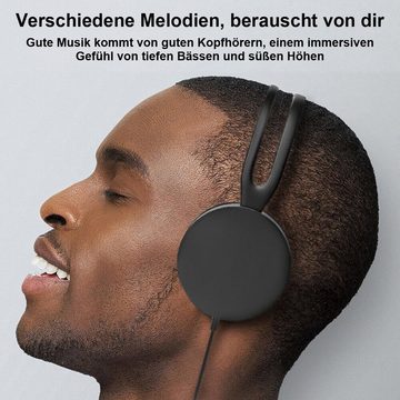 yozhiqu Macaron-Farb-Kopfhörer mit Kabel – Mikrofon und Geräuschunterdrückung Over-Ear-Kopfhörer (Stereoerlebnis, Kopfhörer für MP3, Handy, Musik und Klavier)