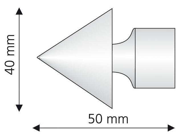 Gardinenstangen-Endstück Kegel mit Rohraufnahme, Liedeco, Gardinen, (Set, 2- St), für Gardinenstangen Ø 16 mm, Endstück, Endknopf »Kegel mit  Rohraufnahme«