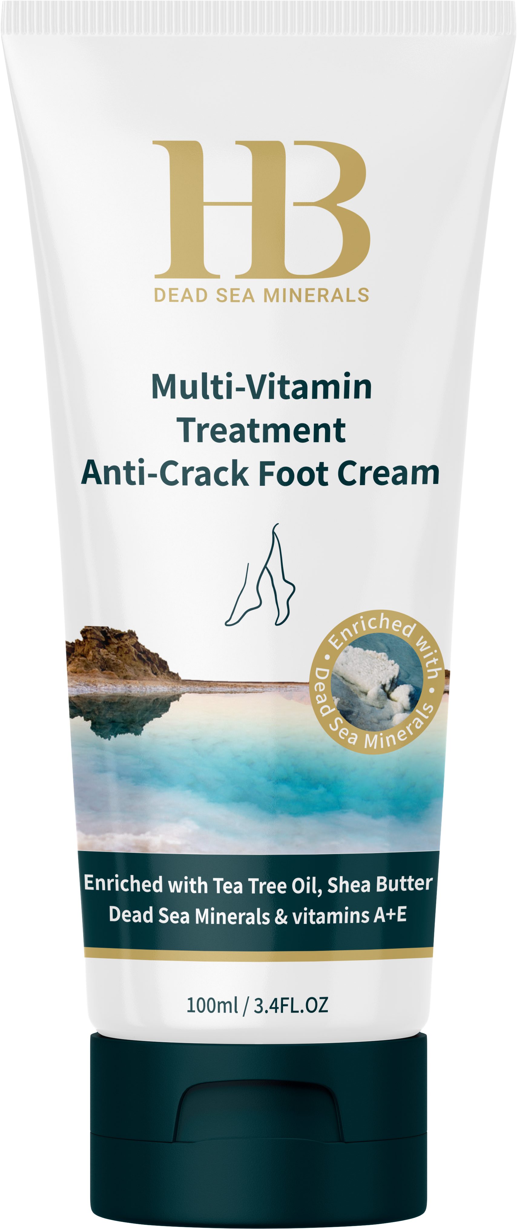 H.B. Dead Sea Minerals Fußcreme Health&Beauty Multi-Vitamin Anti-Riss Fußcreme 100ml