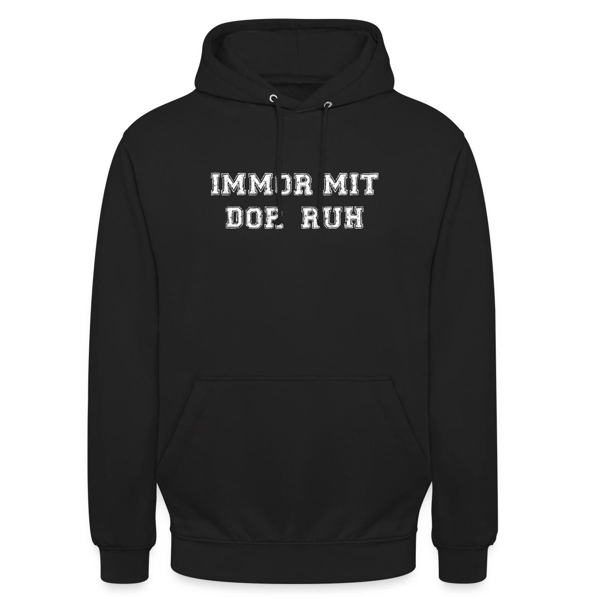 Spreadshirt Hoodie Immer Mit Der Ruhe, DDR Witze Unisex Hoodie (1-tlg) Unisex-Schnitt: Sitzt bei Männern körpernah, bei Frauen weit