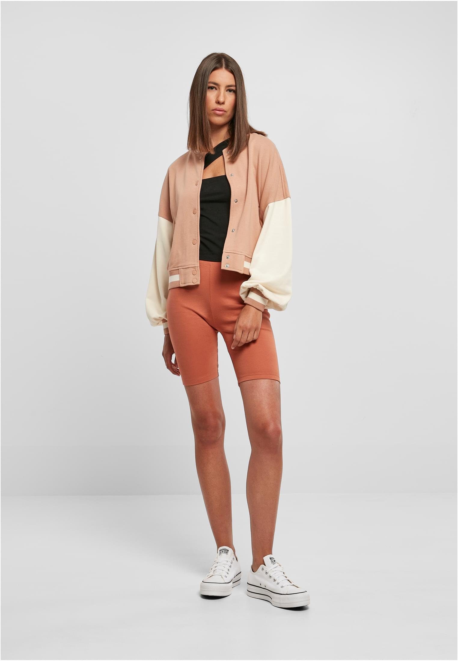 Jacket Damen 2 Oversized Tone Sommerjacke Terry Ladies URBAN College (1-St) CLASSICS amber/whitesand