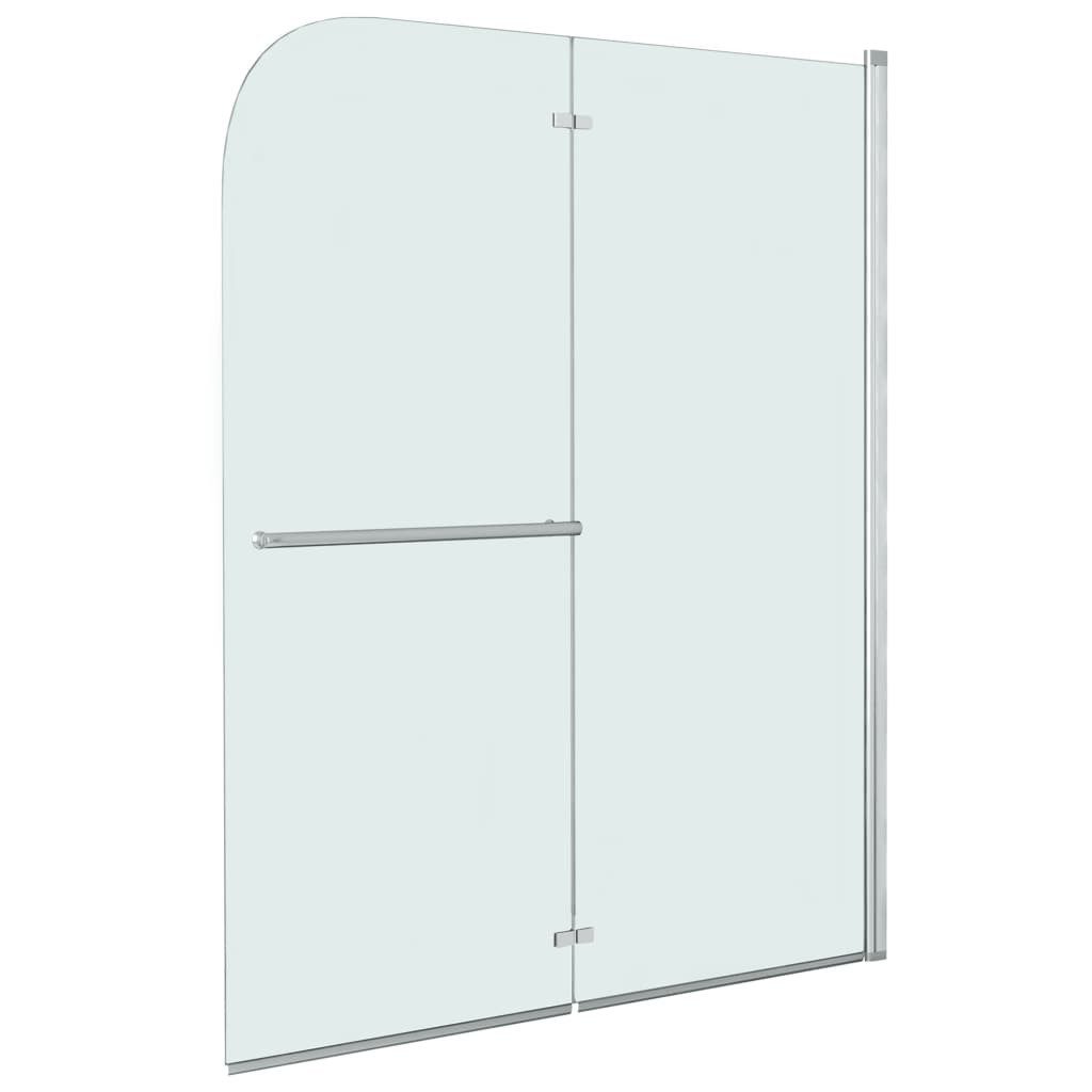vidaXL Duschwand Faltbare Duschkabine 2 Paneele ESG 95 x 140 cm