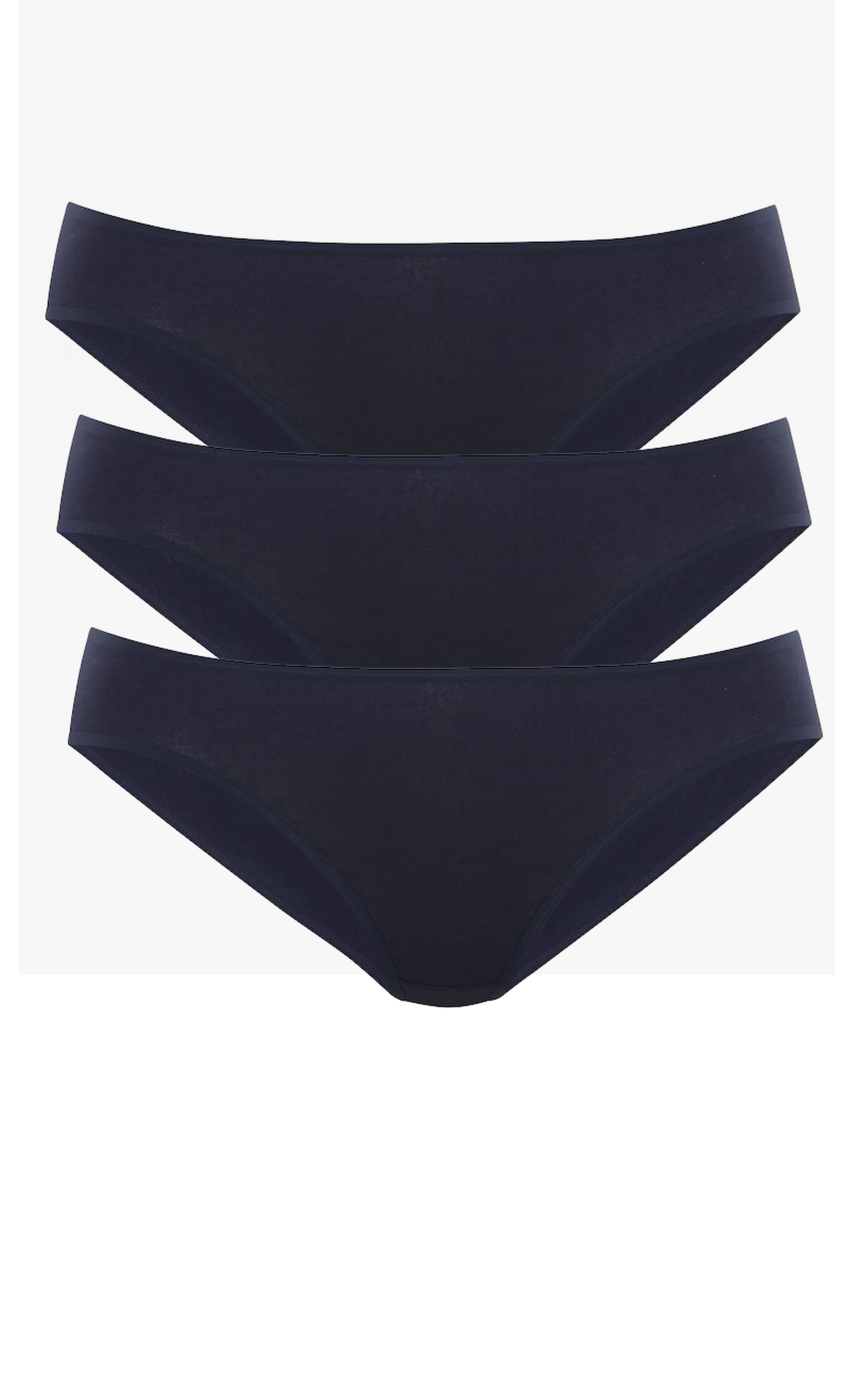 LouAnne Bikinislip 3-er Pack Minislip Biobaumwolle (3-St., 3er-Pack) bequemes Alltags-Basic aus seidenweicher Bio-Baumwolle