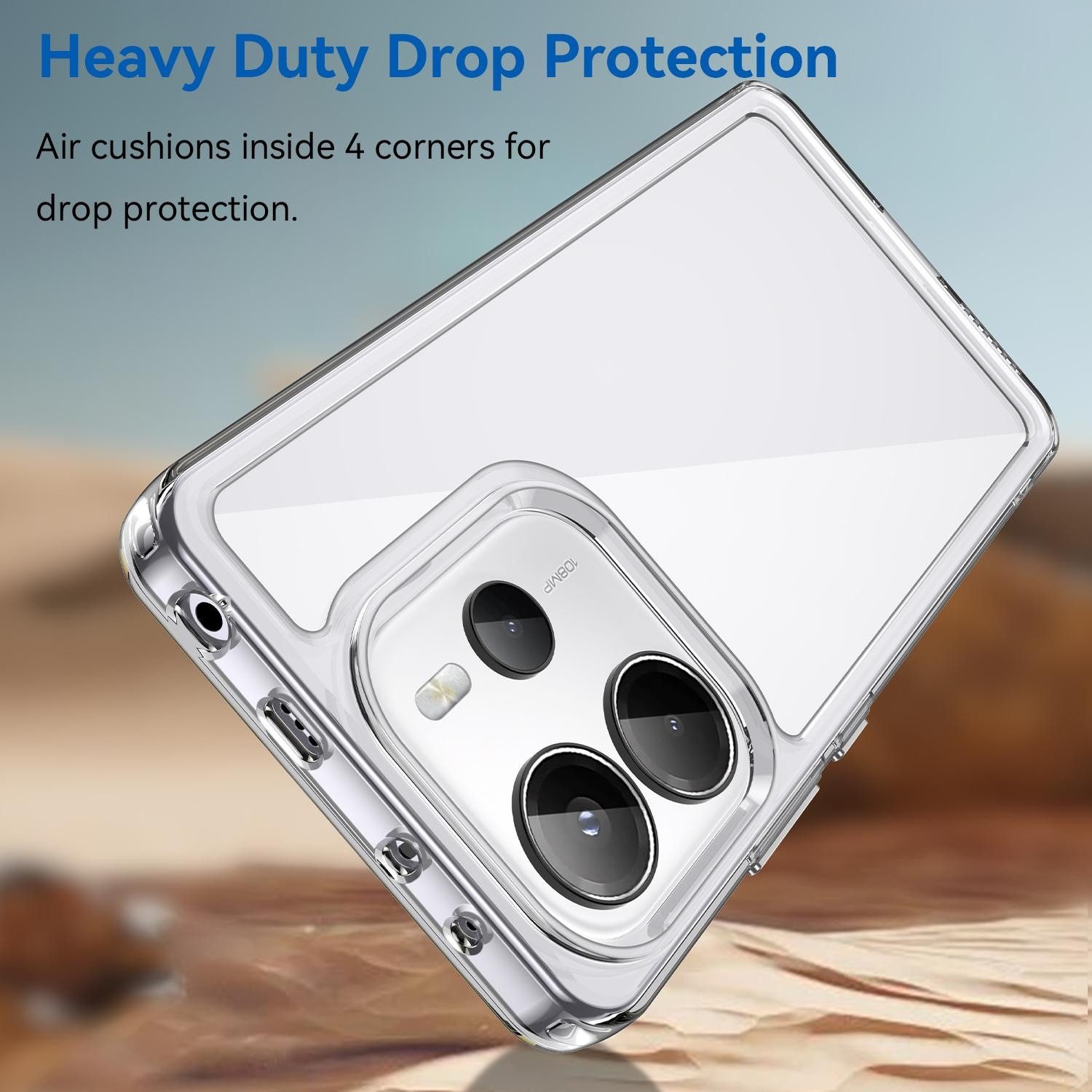 Wigento Handyhülle Für Xiaomi Redmi Note 14 4G Colorful TPU Hybrid Hülle Transparent, Colorful Series Hybrid Schutzhülle