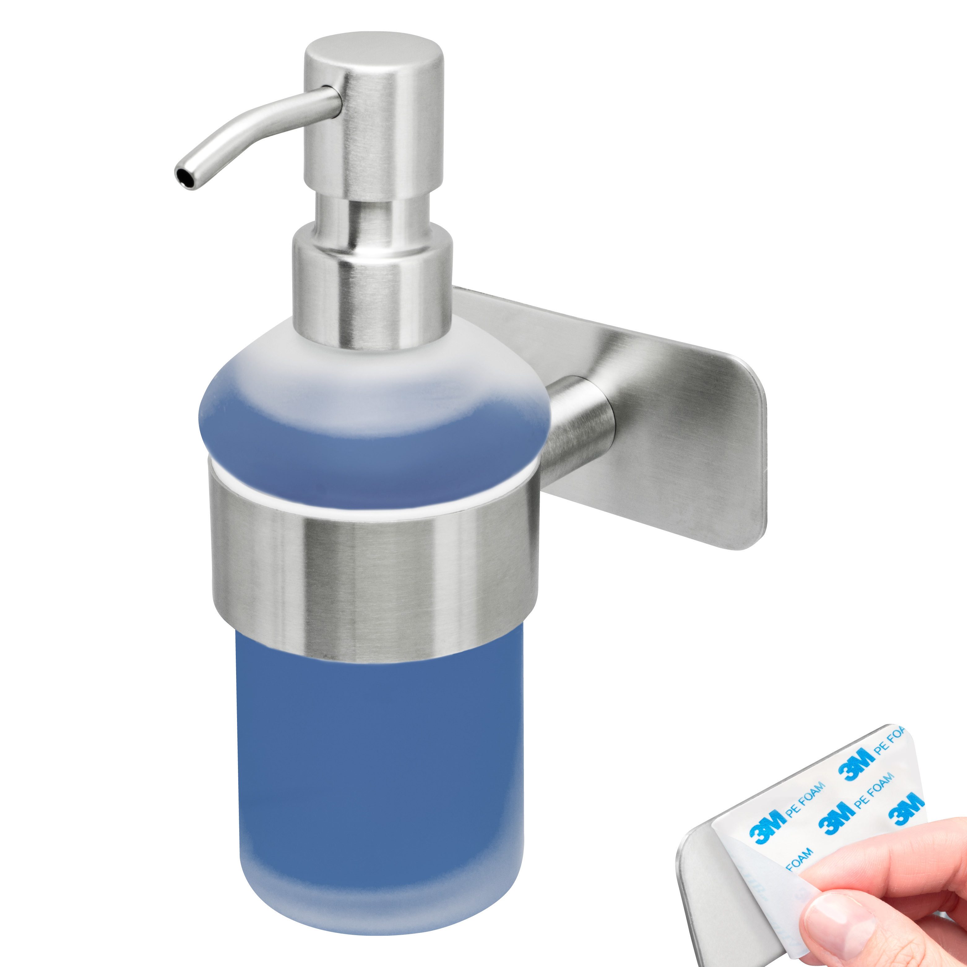 bremermann Seifenspender Bad-Serie PIAZZA TAPE - mit Klebepad aus Glas und günstig online kaufen