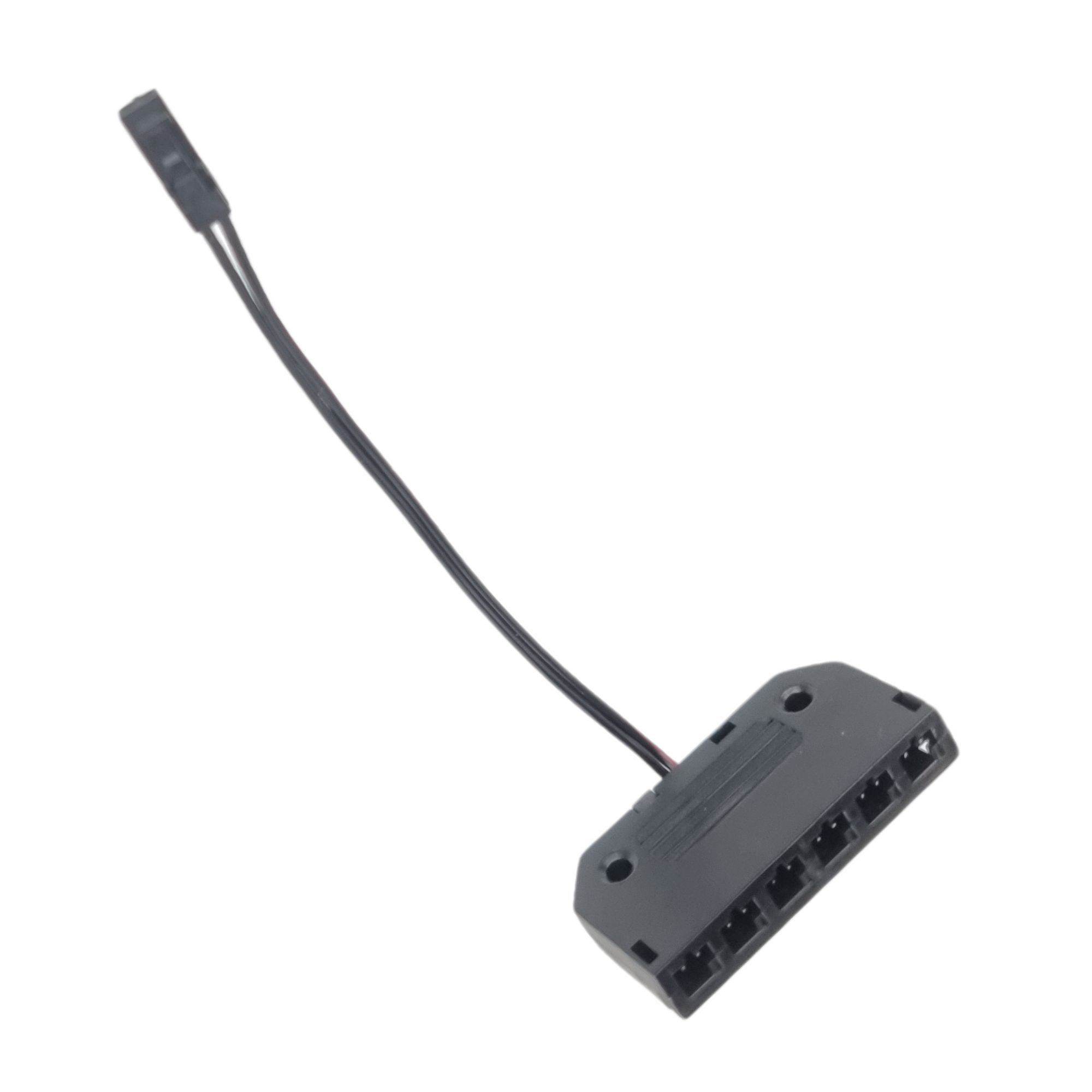 LED Verteiler Adapter 6-Fach Ministecker 10cm Kabellänge schwarz Stromkabel