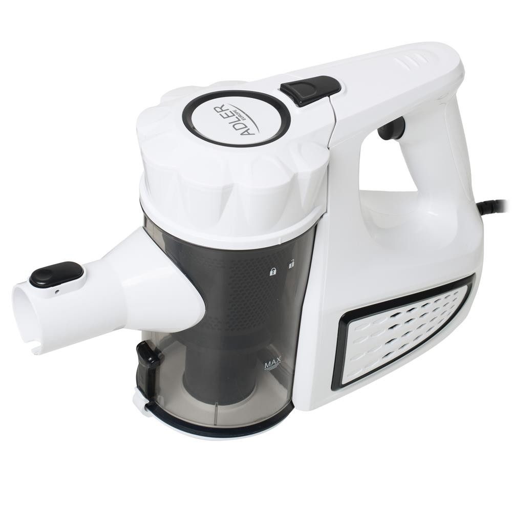 Adler Handstaubsauger AD 7036w, 800,00 W, beutellos, 800W, Autostaubsauger, 1,5L Staubbehälter, weiß