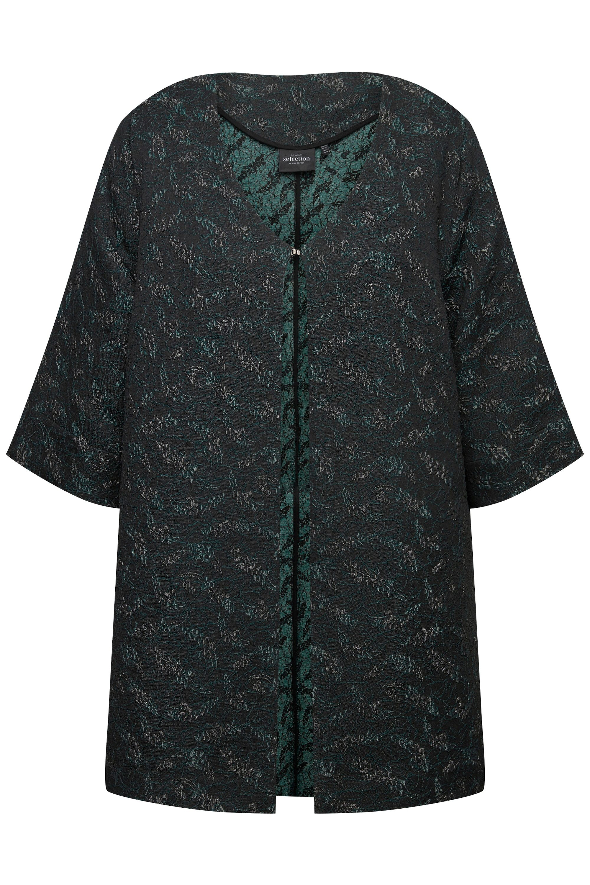 Ulla Popken Sommerjacke Jerseyjacke grafisches Muster günstig online kaufen