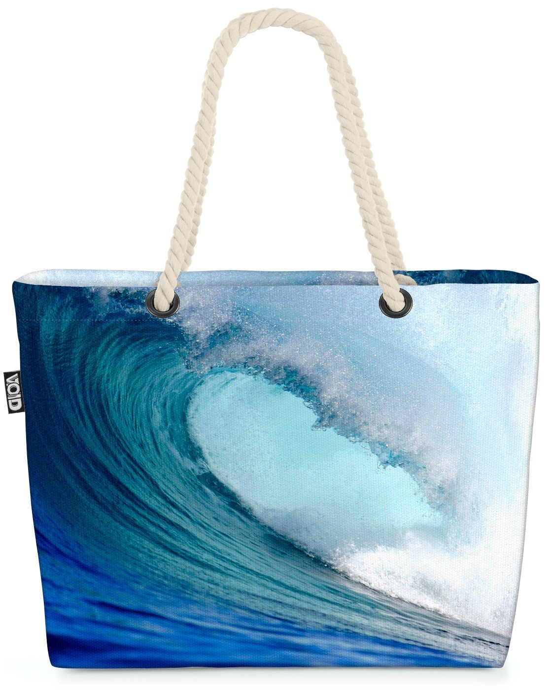 VOID Strandtasche Bag Surfen Wellen (1-tlg), Meer Beach Maritim Surfbrett Riesenwelle Wellenreiten Ozean