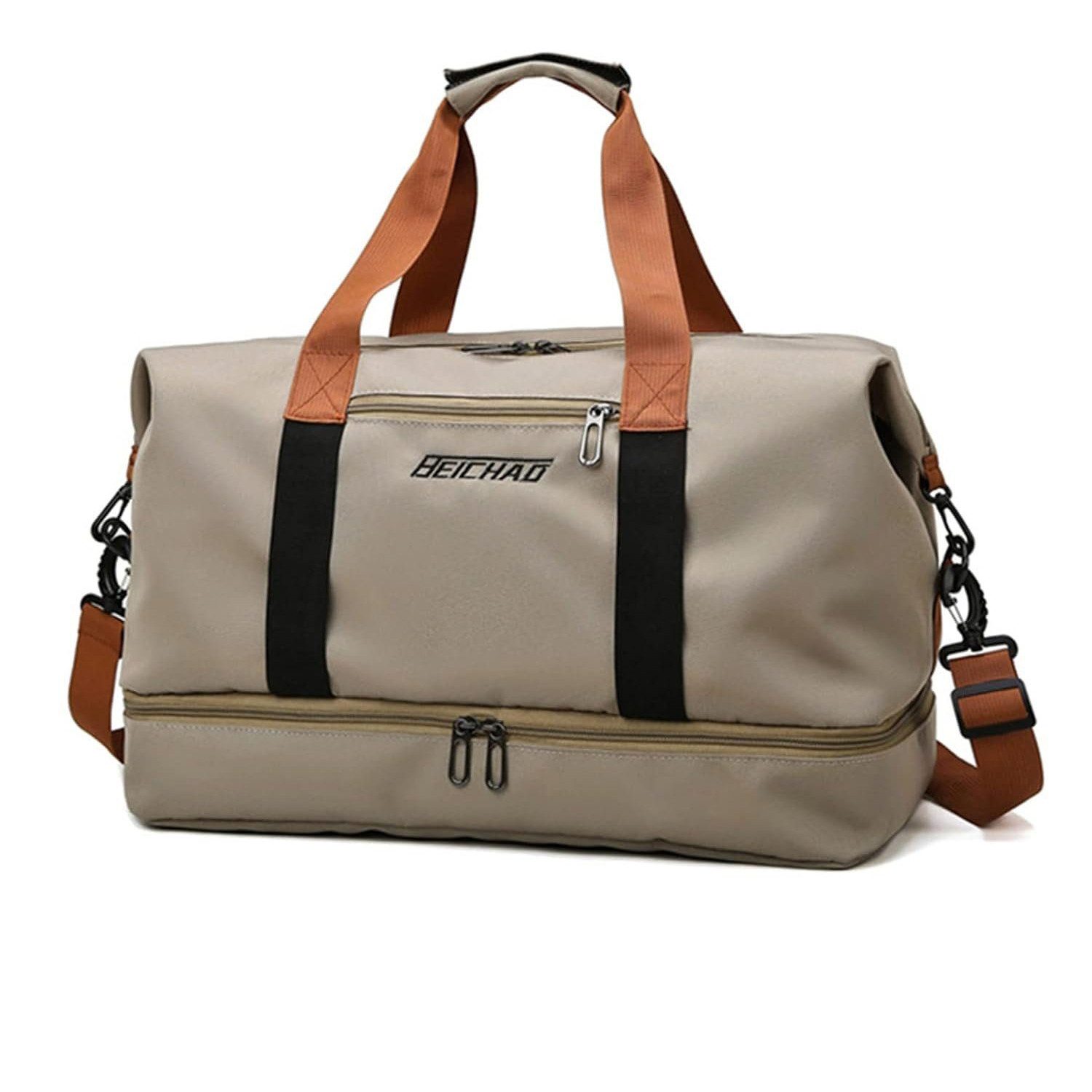 ibettertec Reisetasche Fitnesstasche,Sporttasche,Große Umhängetasche mit Schuhfach&Nassfach (Atmungsaktiv, wasserdicht, verschleißfest, großes Fassungsvermögen), Schultergurt, für Yoga, Schwimmen, Tourismus, Fitness