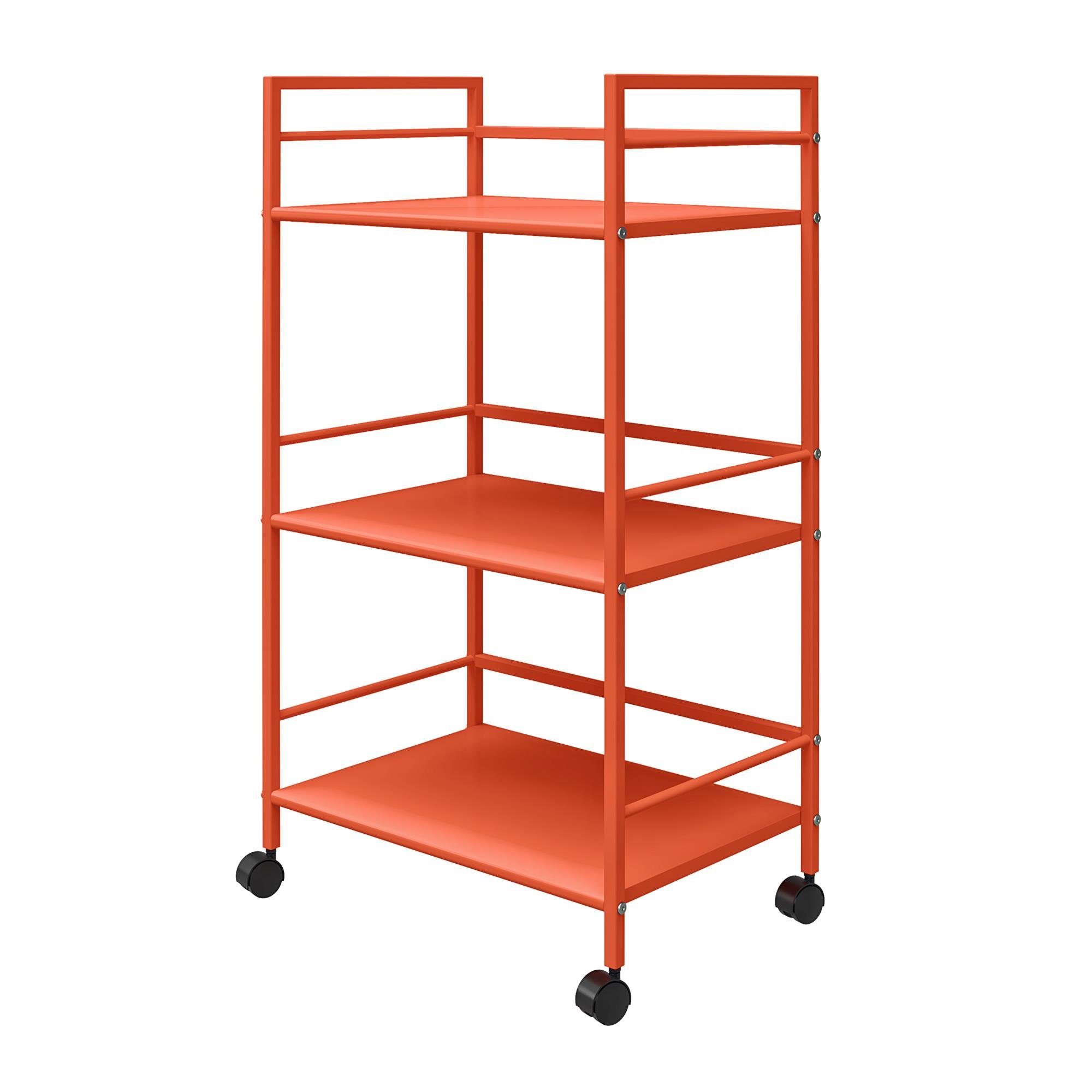 3 Breite orange cm mit Cache, Metall Fächer, Rollwagen 43 aus loft24