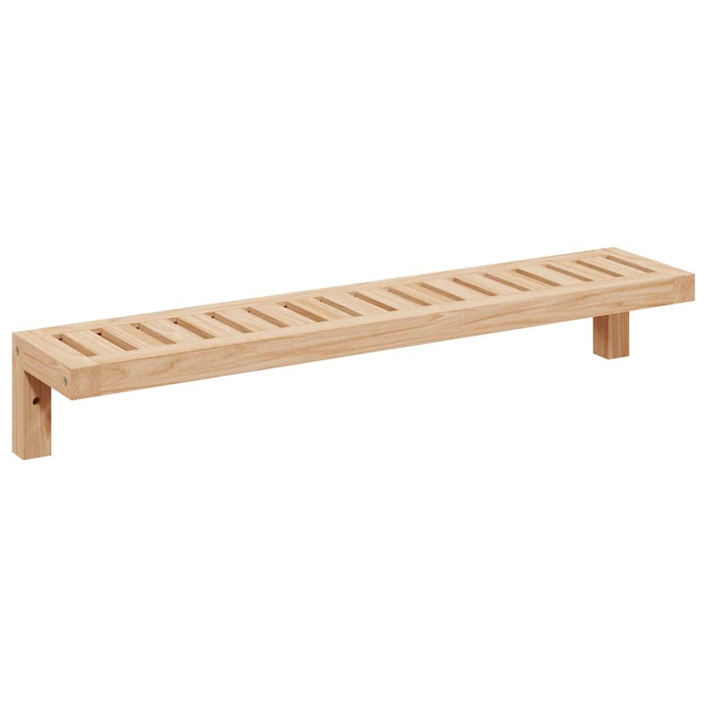 vidaXL Schuhschrank Wandhängeregal Beige 62 x 10 x 12.5 cm Massivholz Walnuss (1-St)
