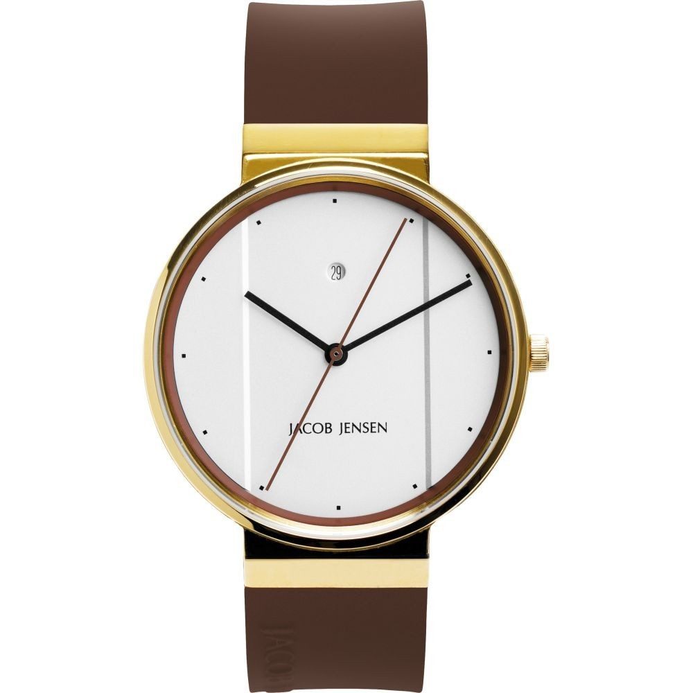 Jacob Jensen Quarzuhr JACOB JENSEN Herren Armbanduhr NEW LINE SERIES 778 gold D. 39 mm Datum