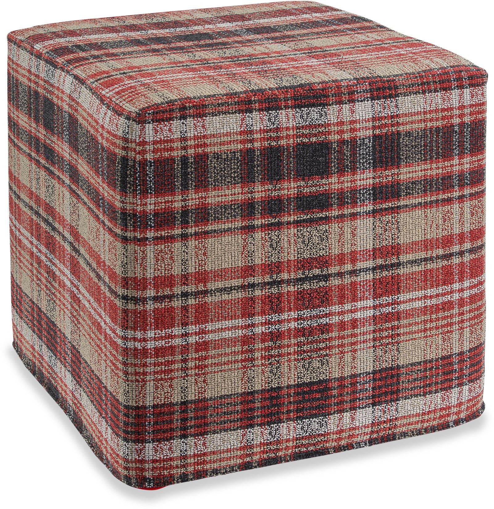 H.O.C.K. Sitzwürfel H.O.C.K. Ardesia Hocker kariert 45x45x45cm rot col. 101, Hocker: Bequem, vielseitig, Wohnzimmer & Schlafzimmer