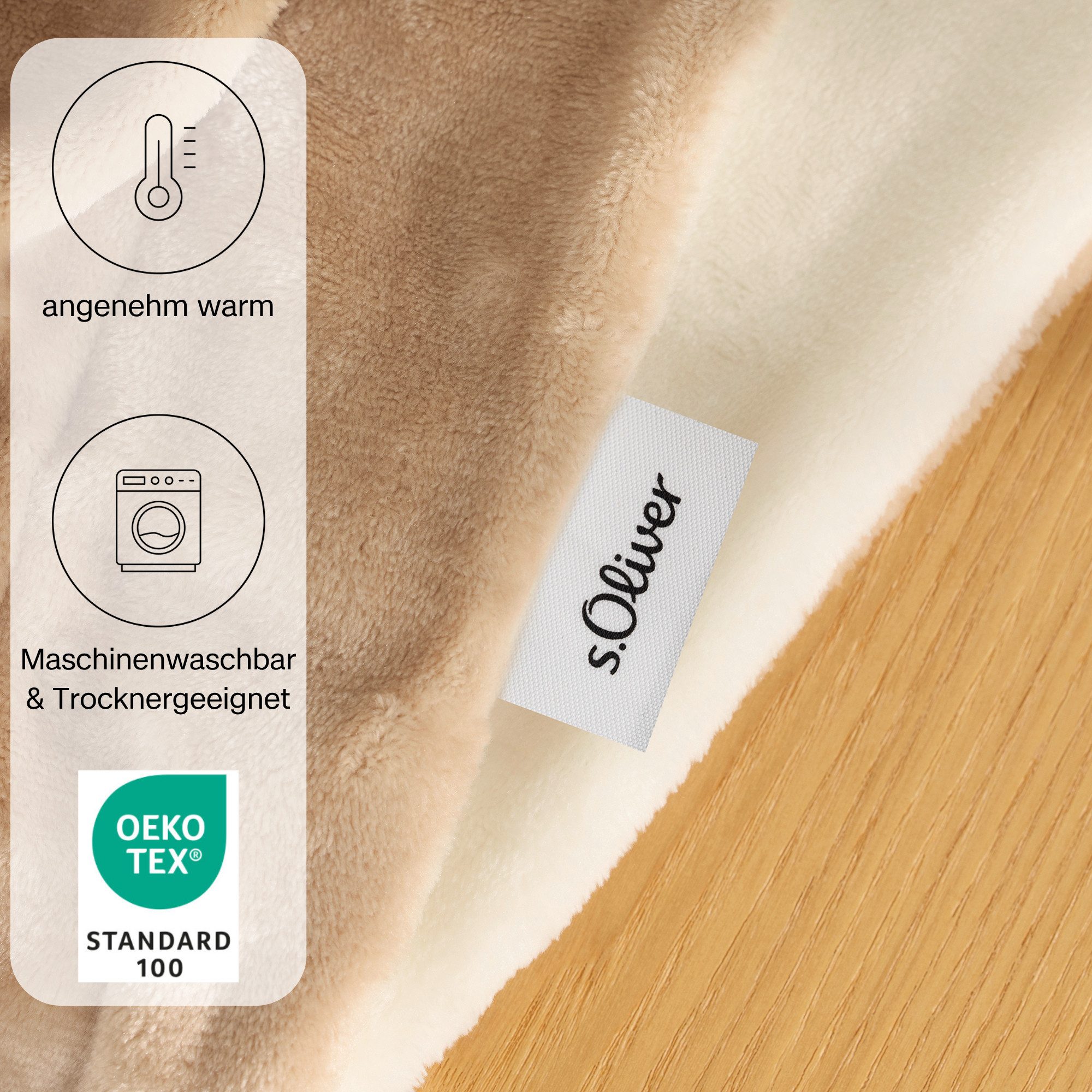 Wohndecke Doublesoft, Kuscheldecke, Deal, Kissen geschenkt!, s.Oliver, Kuscheldecke 150x200 cm, GRATIS-Zugabe:2x Kissenhülle (Reißverschluss)