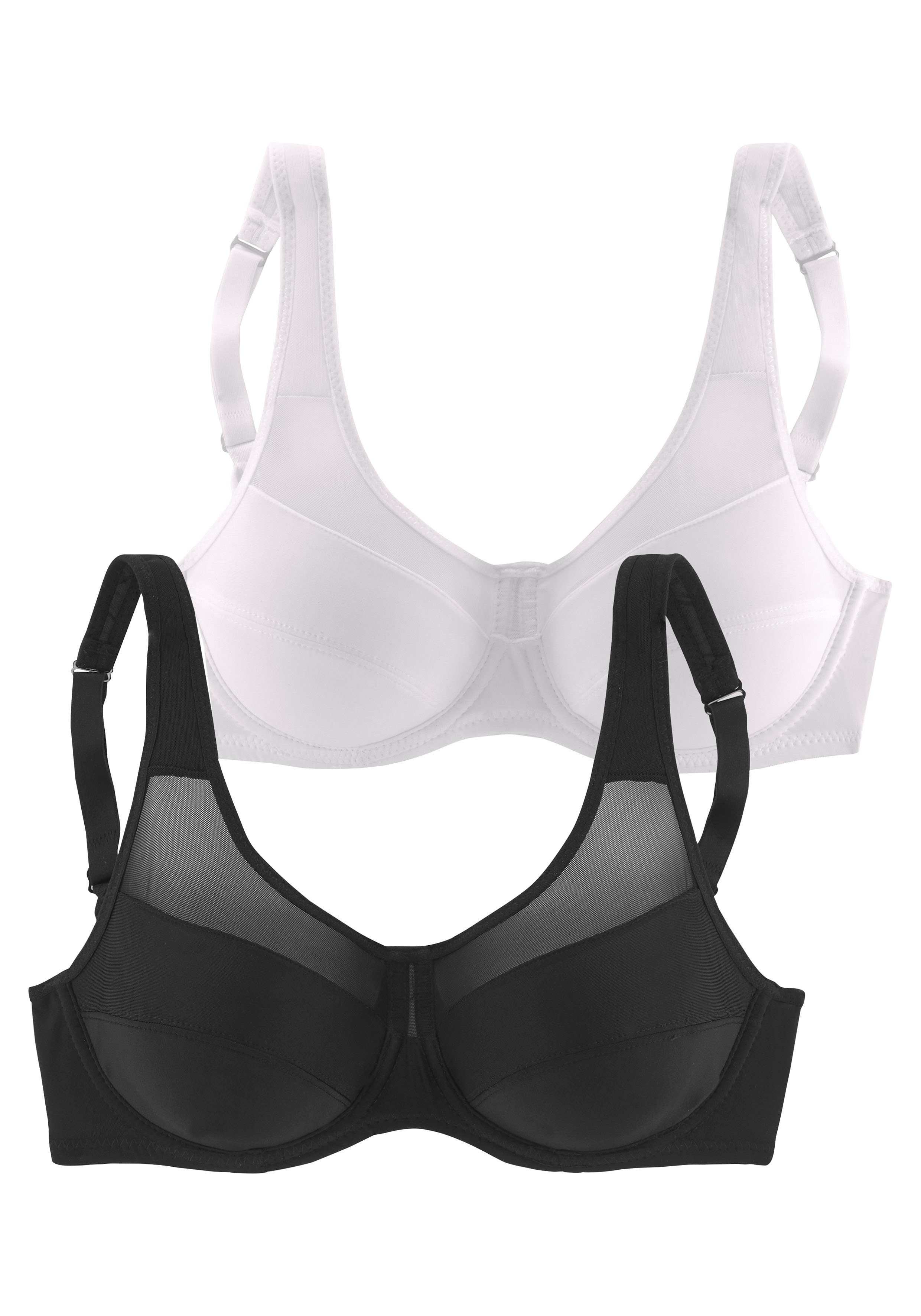 petite fleur by Lascana Bügel-BH (Packung, 2 Stück) aus Microtouch-Material – auch ideal für große Größen – Bild 2 von 5