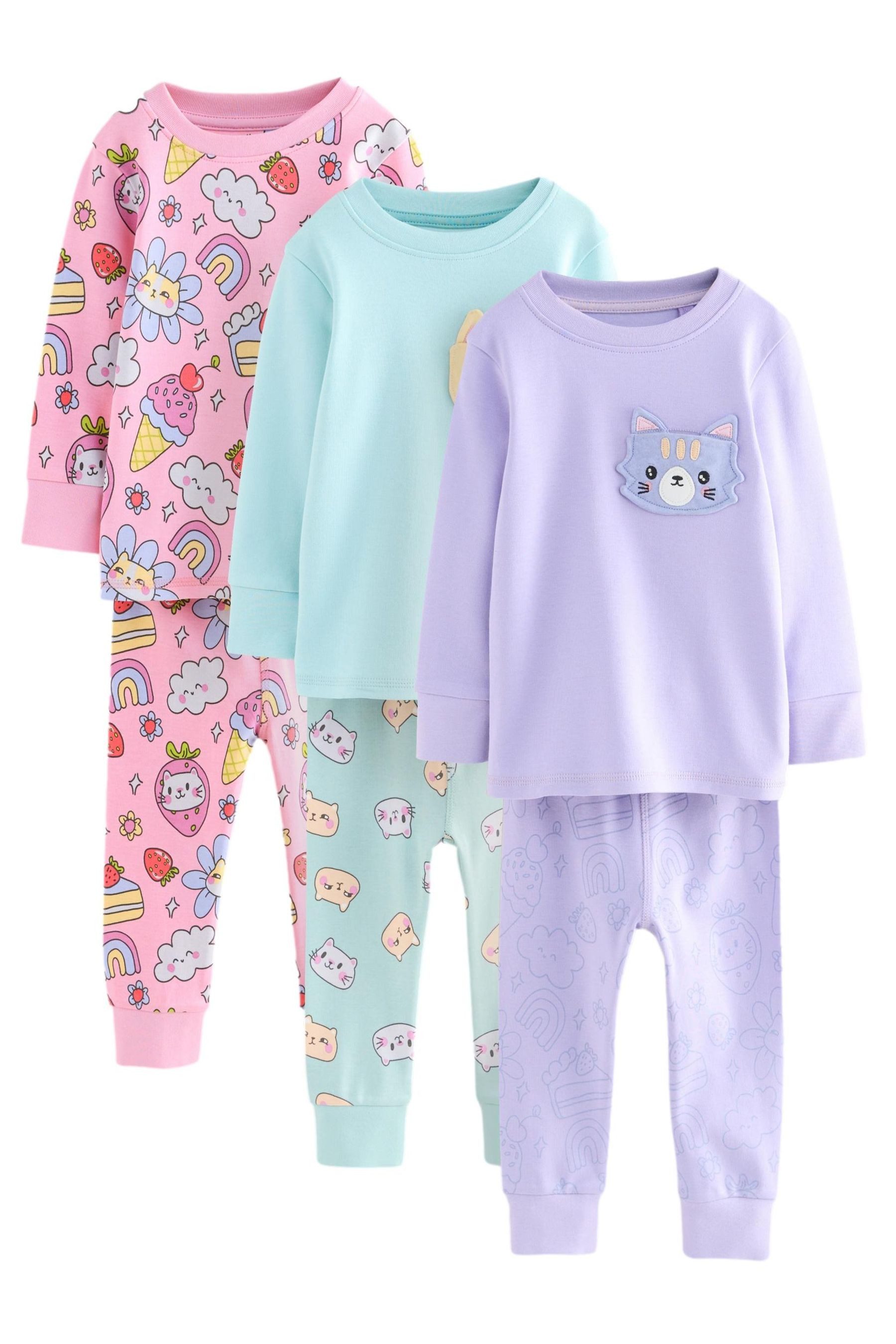 Next Pyjama 3er-Pack Kuschel-Pyjamas (6 tlg) günstig online kaufen