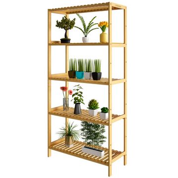 Casaria Standregal, mit 5 Ablagen Höhenverstellbar 130x60x26 cm Stabil Küchenregal