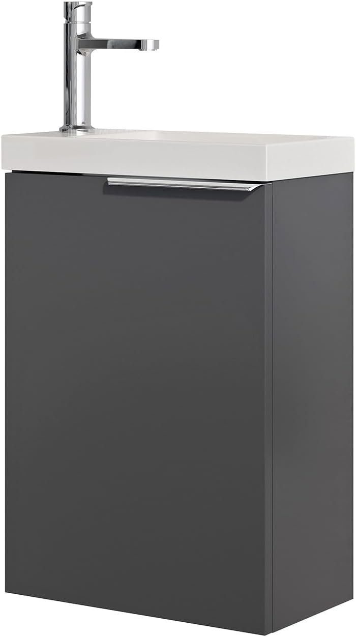 Bernstein Badmöbel-Set TIM, (Komplett-Set, Waschtischunterschrank 40cm mit Waschbecken), Farbe & Griff wählbar / vormontiert / feuchtigkeitsresistent