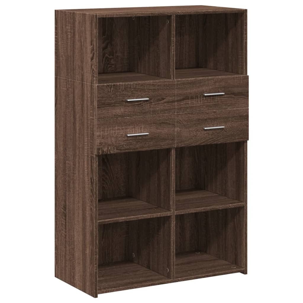 vidaXL Highboard Highboard Braun Eichen-Optik 80x42,5x124 günstig online kaufen