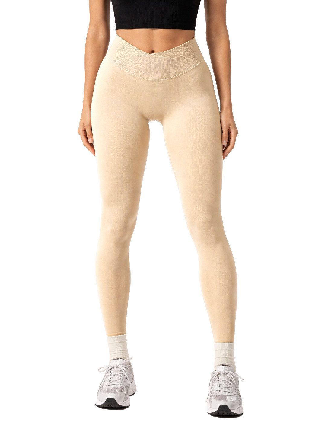 Smilodox Leggings Silvia, High Waist Sporthose Blickdicht Yogahose Booty Scrunch Leggings Damen Seamless Smilodox Label Fitness