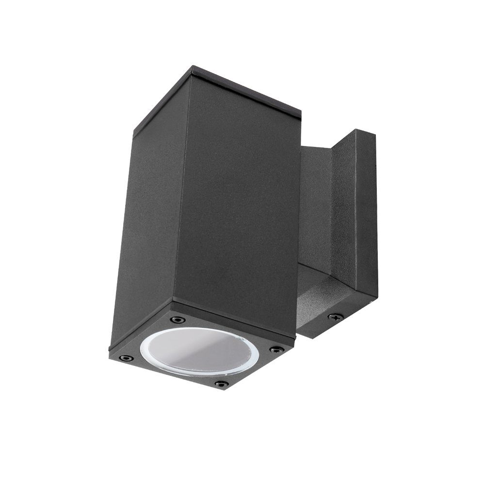 Aigostar LED Außen-Wandleuchte LED Wandleuchte Flammig, Wandlampe IP65 1 Eckig, schwarz, leuchte Leuchtmittel, ohne Fassaden