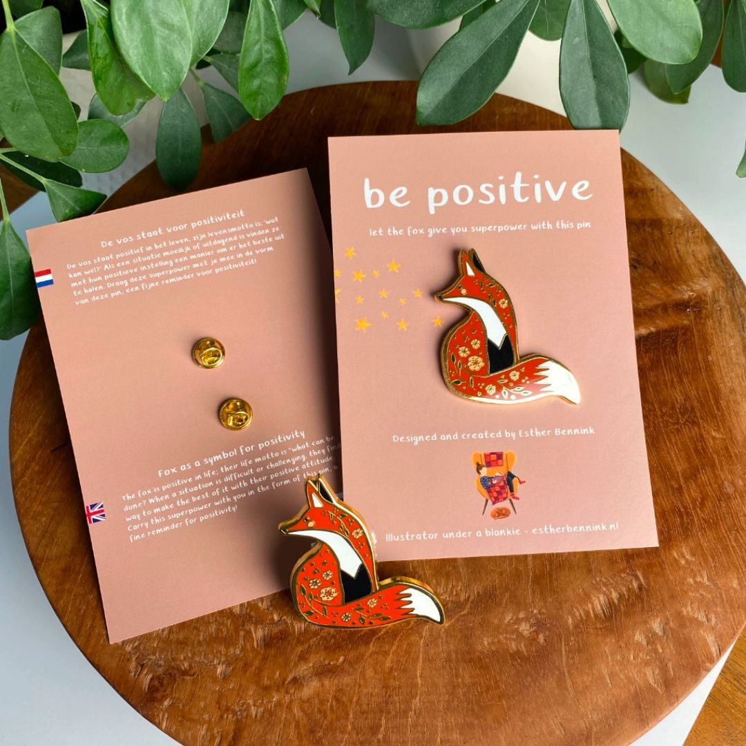 suebidou Brosche Wunderschöne Anstecknadel für Positivität Superpower Pins, Pin mit 2 Verschlüssen
