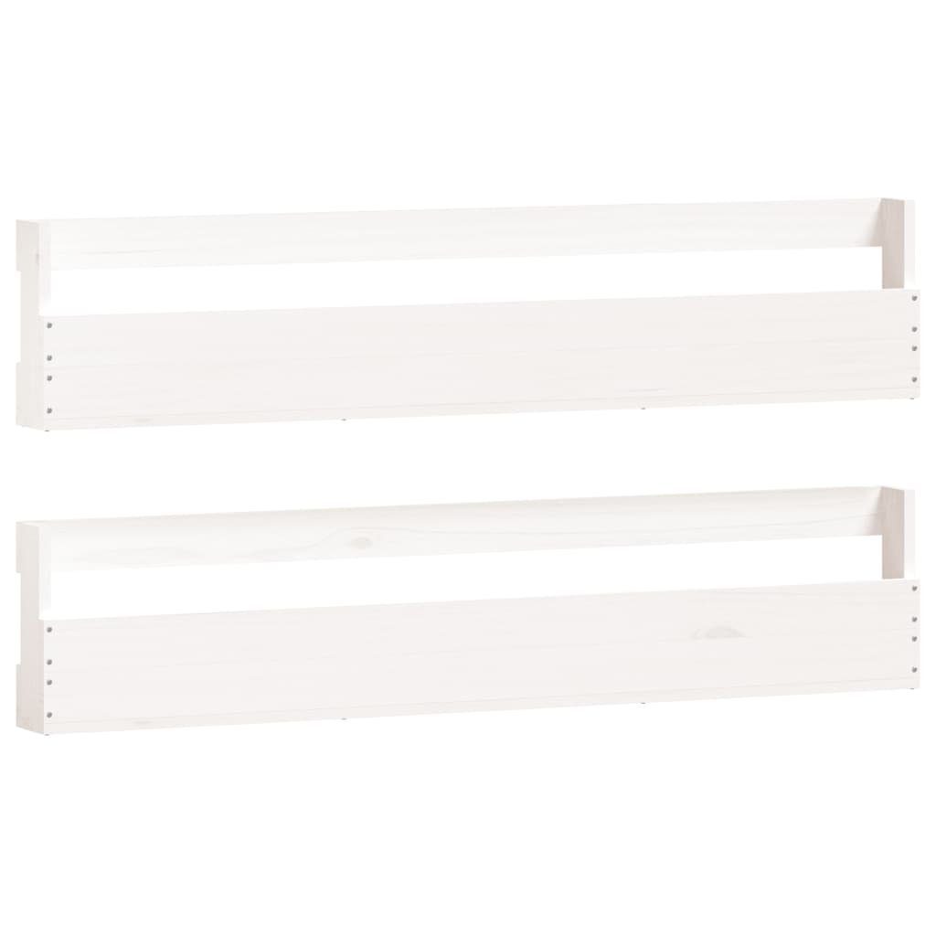 furnicato Schuhregal Wand-Schuhregale 2 Stk. Weiß günstig online kaufen