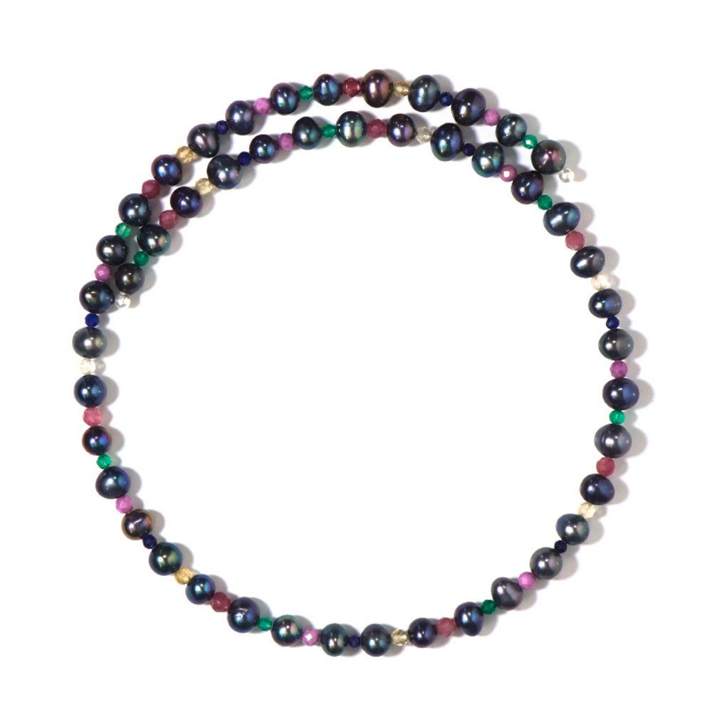 Cavill Halsreif Cavill Edelstahl-Halsreif mit 42,38 ct Perlen & Turmaline (1-tlg)