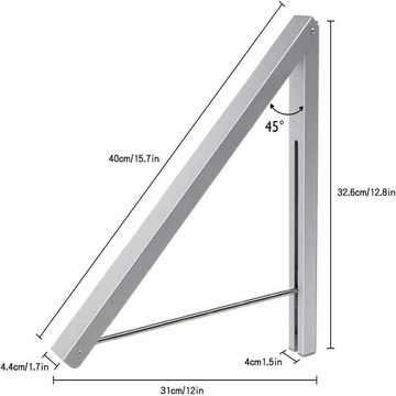 Gontence Garderobe Klappbarer Wand Kleiderständer (Lubgitsr), mit Haken