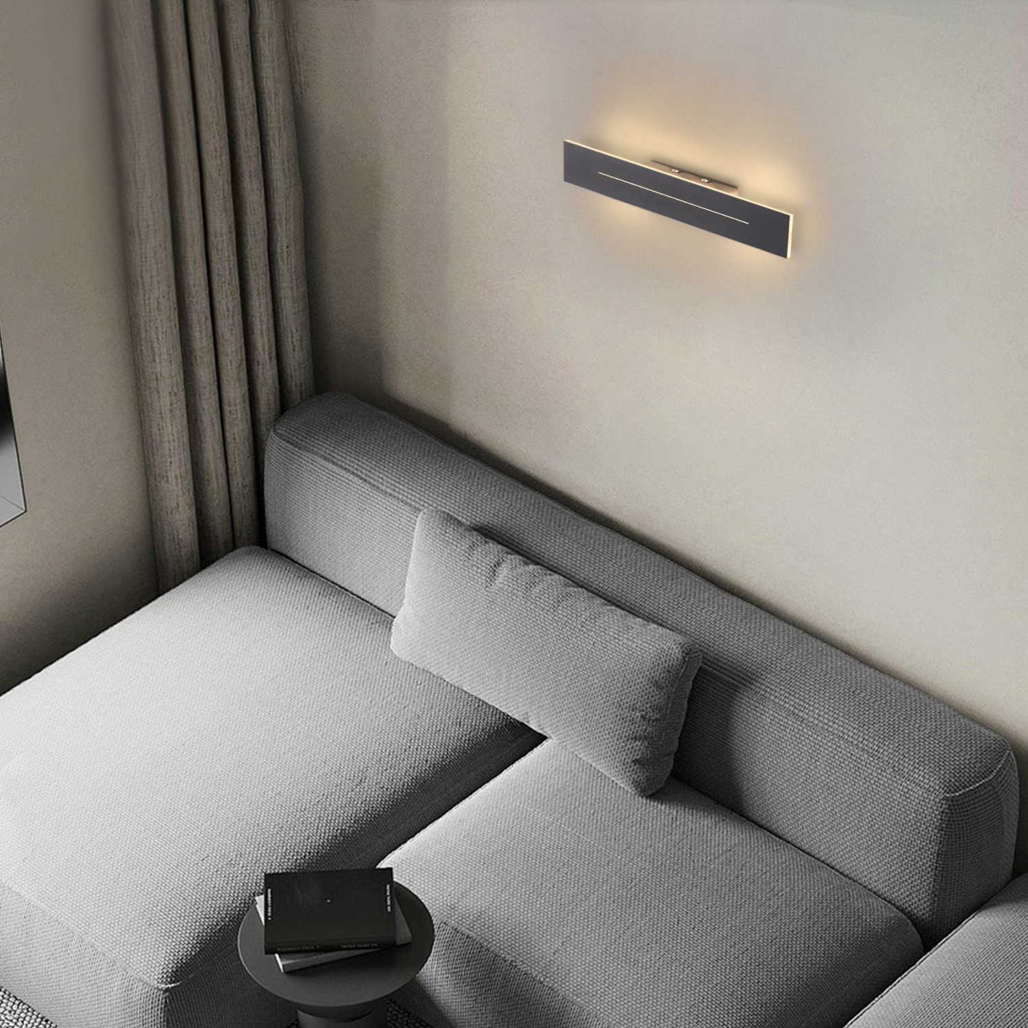 ZMH LED Wandleuchte Wandlampe innen weiß/schwarz 30cm 60cm 100cm, LED fest günstig online kaufen