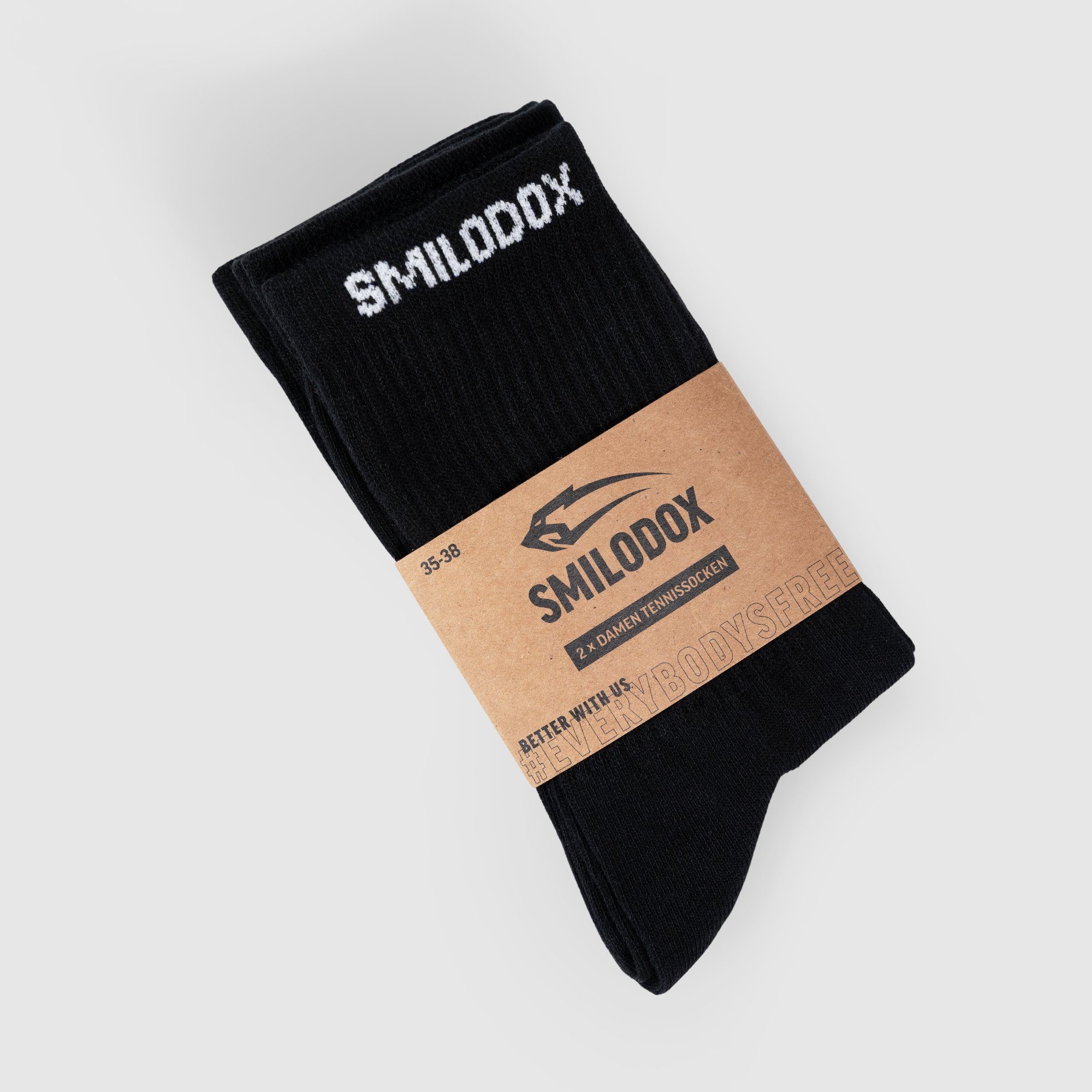 Smilodox Tennissocken Women Tennissocken 2er Pack Multicolor V1 Schwarz | Socken