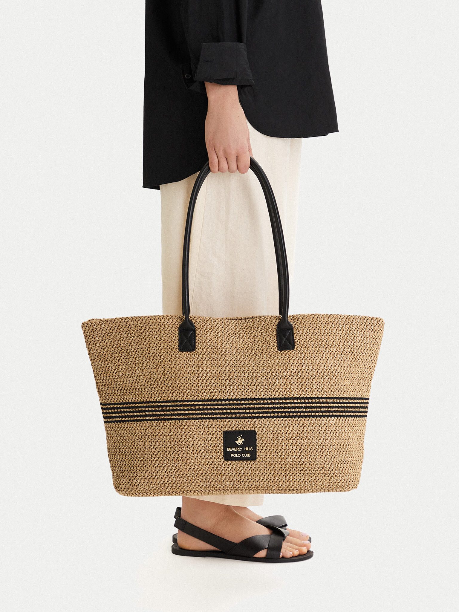 BEVERLY HILLS POLO CLUB Handtasche Beverly Hills Polo Club Damenhandtasche Beige BEVERLY HILLS POLO CLUB-