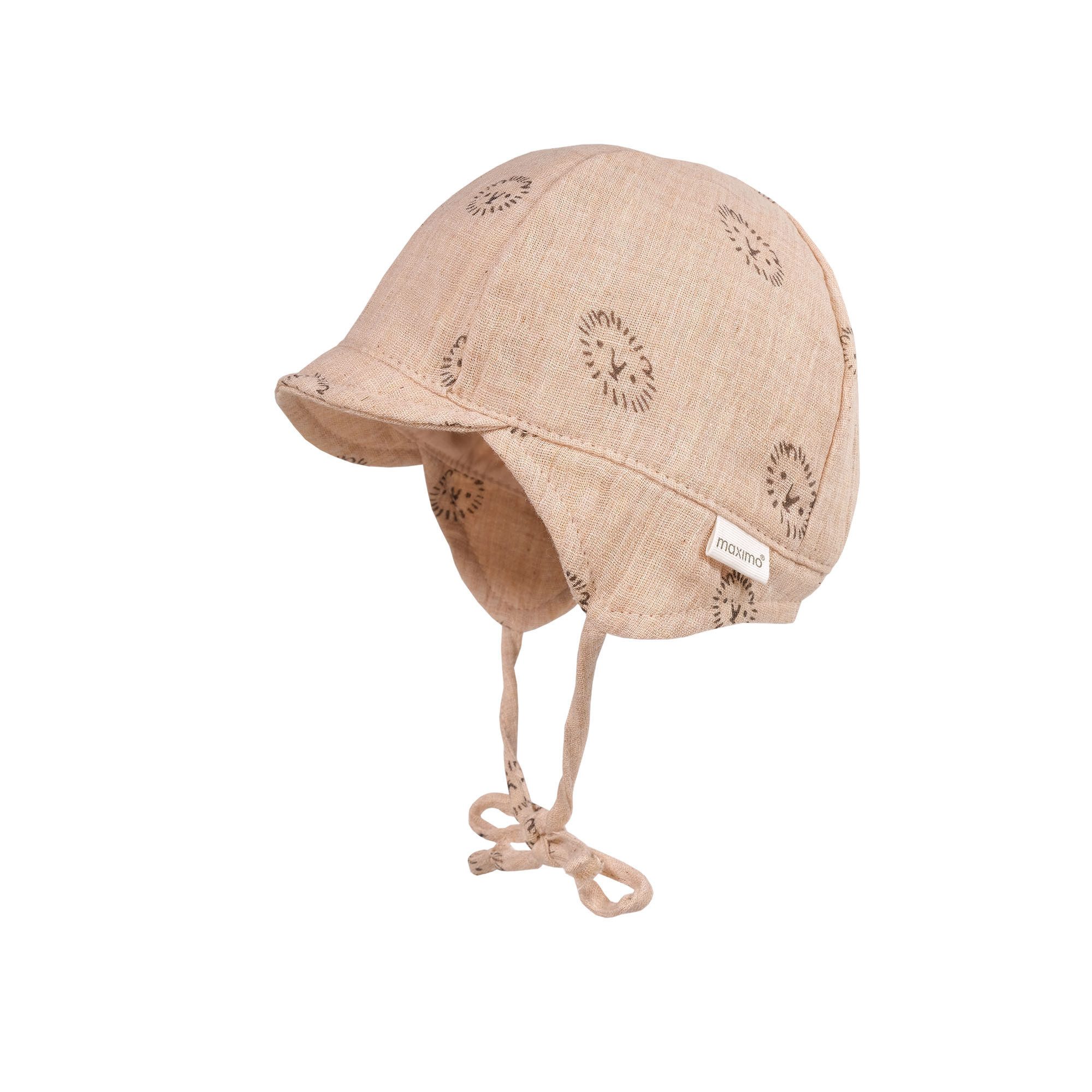 MAXIMO Schirmmütze GOTS BABY-Schildmütze Musselin, Band, Futter, UV (1-St) Musselin