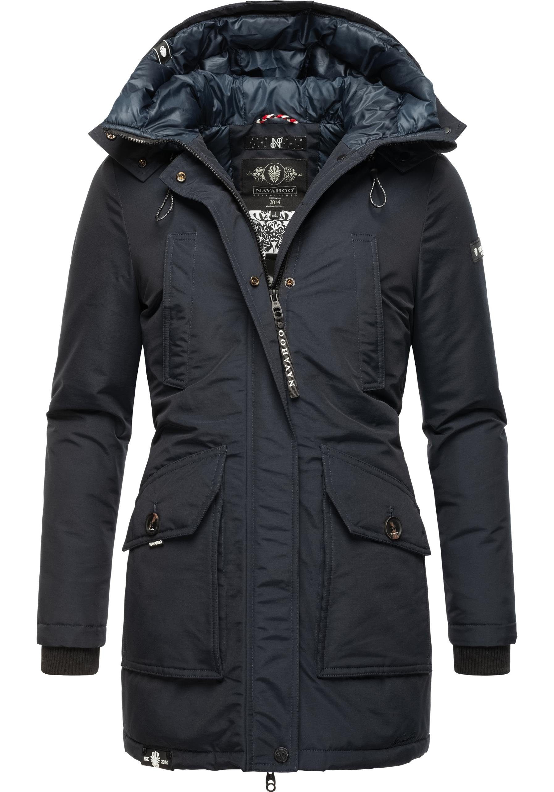 Navahoo Winterjacke Blizzardstorm Warm gefütterter Wintermantel mit Kapuze – Bild 4 von 5