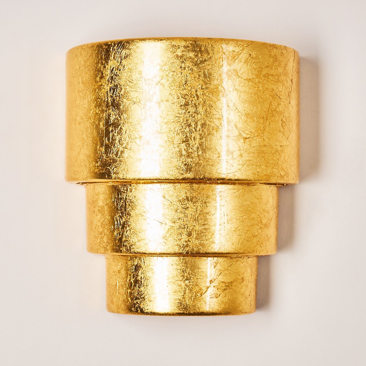 Gold,mit Wandlampe hofstein in Leuchtmittel, Keramik Blattgold-Optik Lichtkegel, Innenin Wandleuchte aus »Bionde« ohne 1xE27, schönem