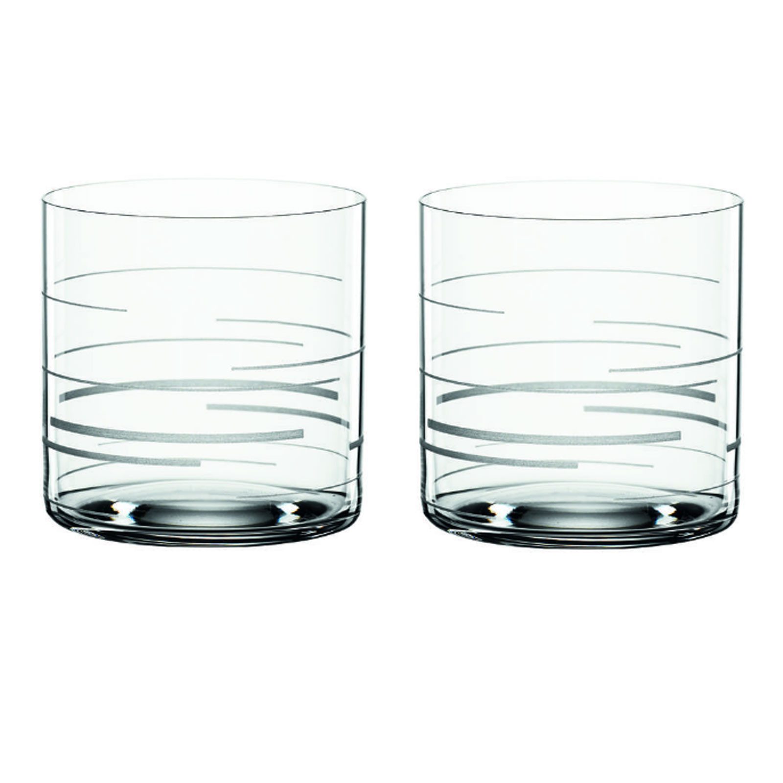 SPIEGELAU Glas Signature Drinks Lines, 2-tlg., Kristallglas