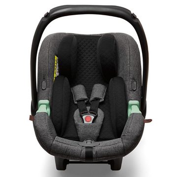 ABC Design Babyschale Tulip - Diamond Edition - Asphalt, bis: 13 kg, (2-tlg), Gruppe 0+ Baby Autositz - ab Geburt bis 13 kg inkl. Zusatzverdeck