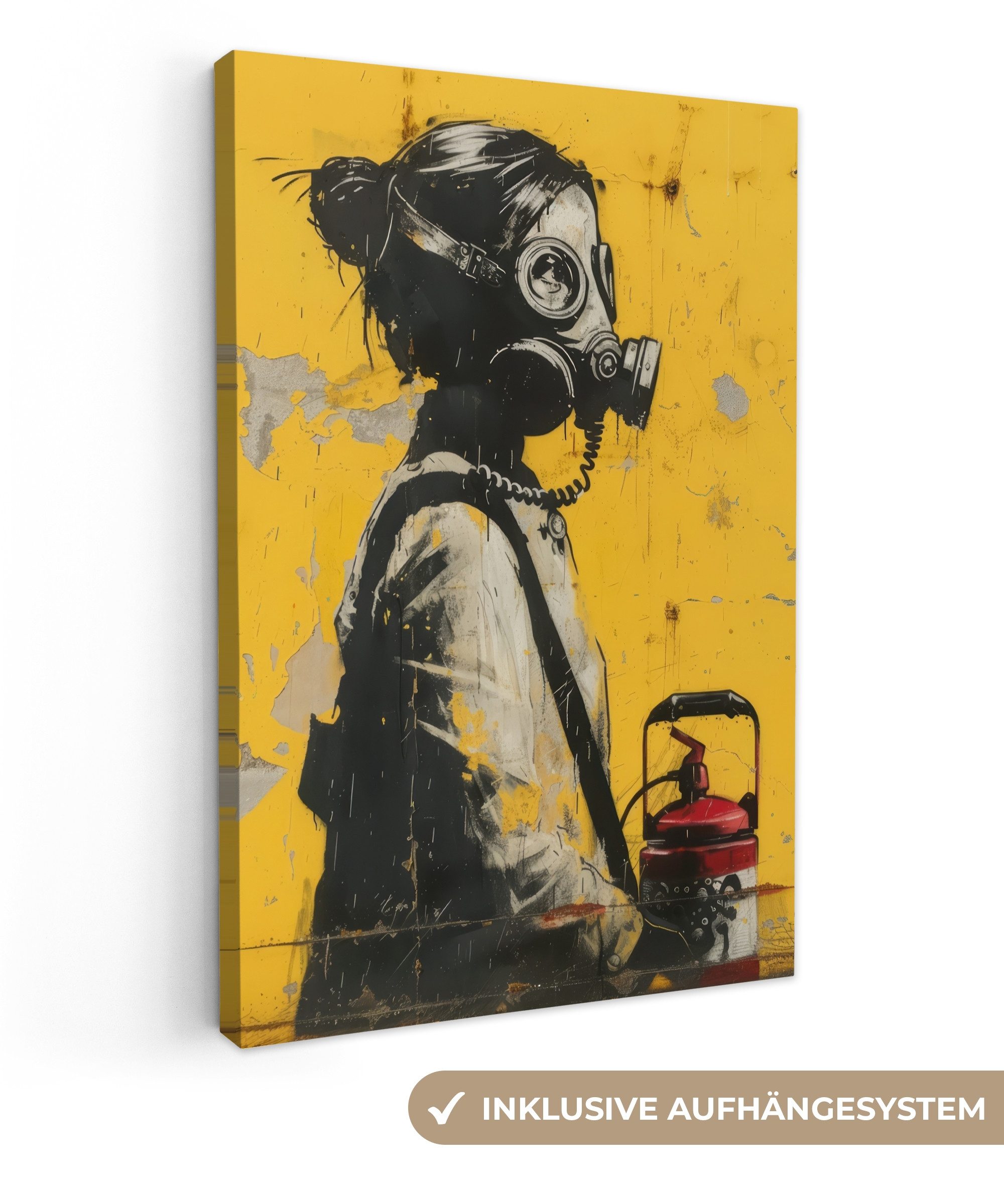 OneMillionCanvasses® Leinwandbild Straßenkunst - Mädchen - günstig online kaufen