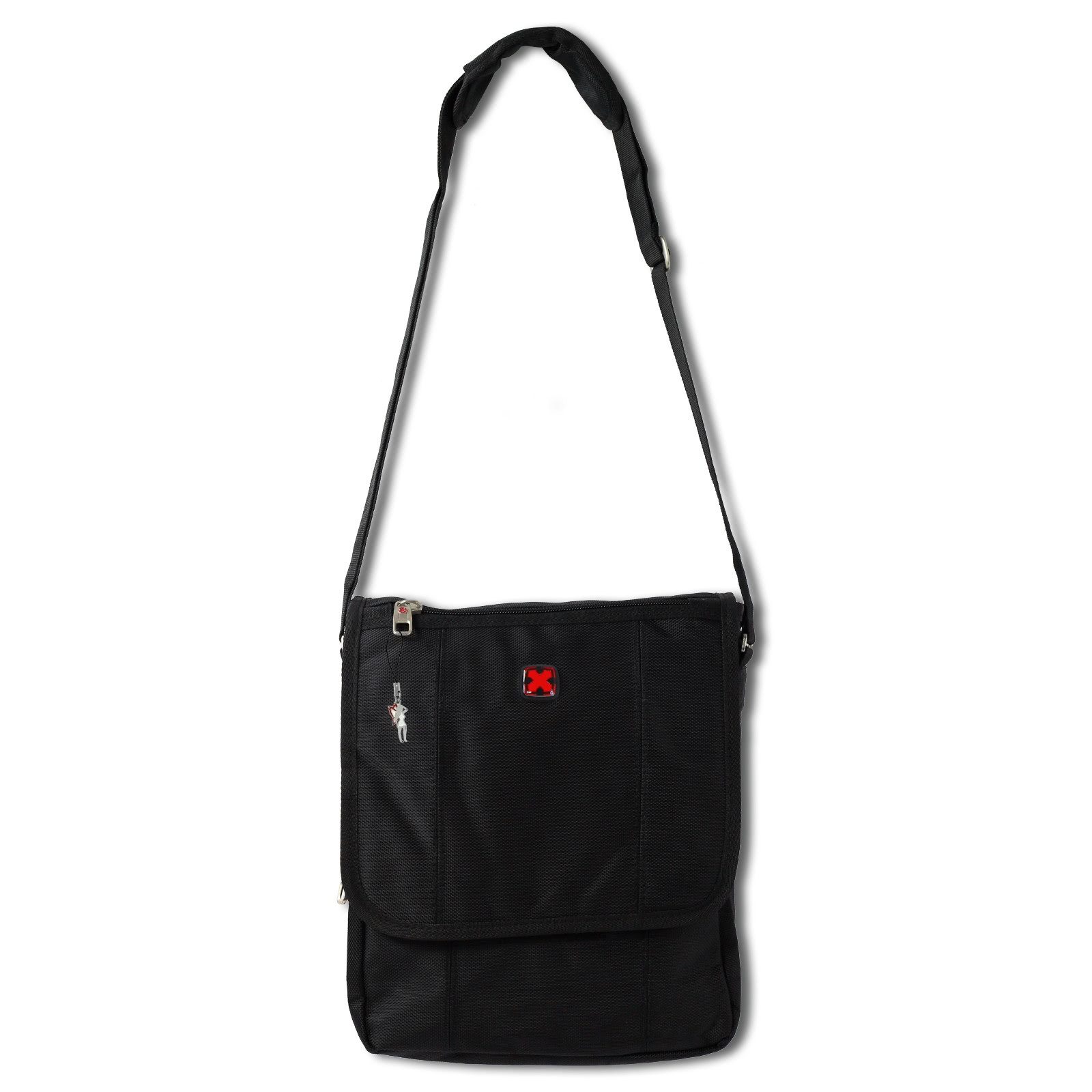 Travel N Meet Messenger Bag Travel N Meet Damen Herren Umhängetasche (Messenger Bag), Herren Messenger Bag, Flugbegleiter Polyester, schwarz ca. 24cm