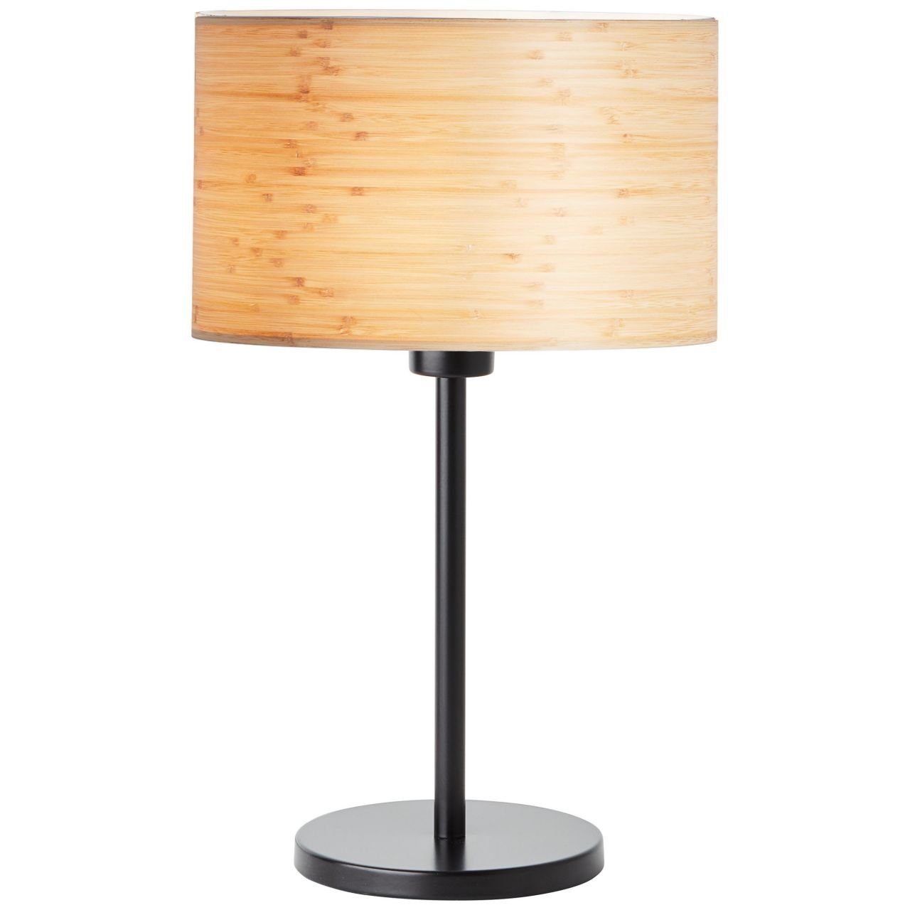 Brilliant Tischleuchte Romm, holz 52W, Mit Lampe, Romm 1x Schn hell/schwarz, Tischleuchte A60, E27