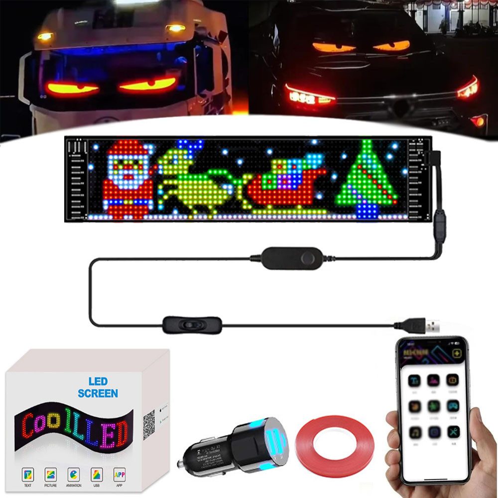 Hinweisschild Teufelsaugen Licht Lkw Auto Devil Eyes Lichter LED Augen Lichtschilder