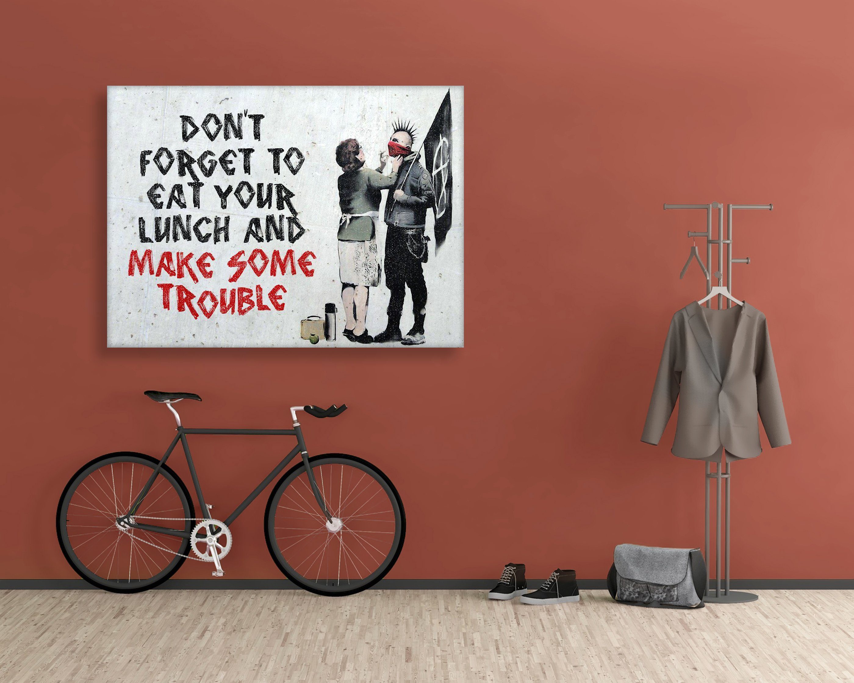 Leinwando Gemälde Banksy Pop Art Make günstig online kaufen