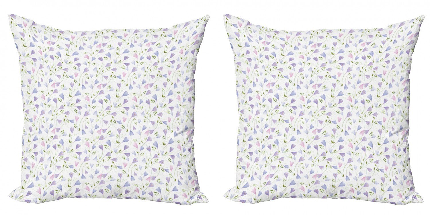 Kissenbezüge Modern Accent Doppelseitiger Digitaldruck, Abakuhaus (2 Stück), Blume Zarte Pastellblumenmotiv