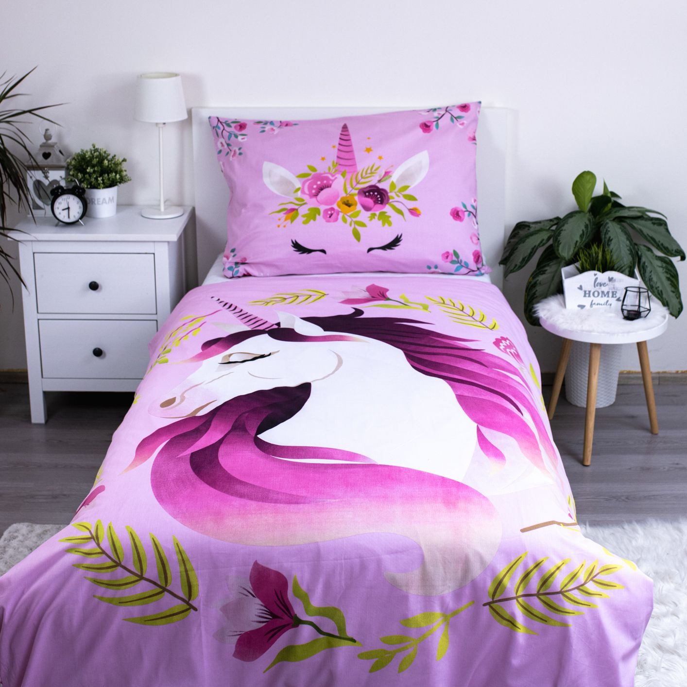 Jerry Fabrics Bettwäsche Einhorn Unicorn Wende Bettwäsche für 135/140x200 c günstig online kaufen