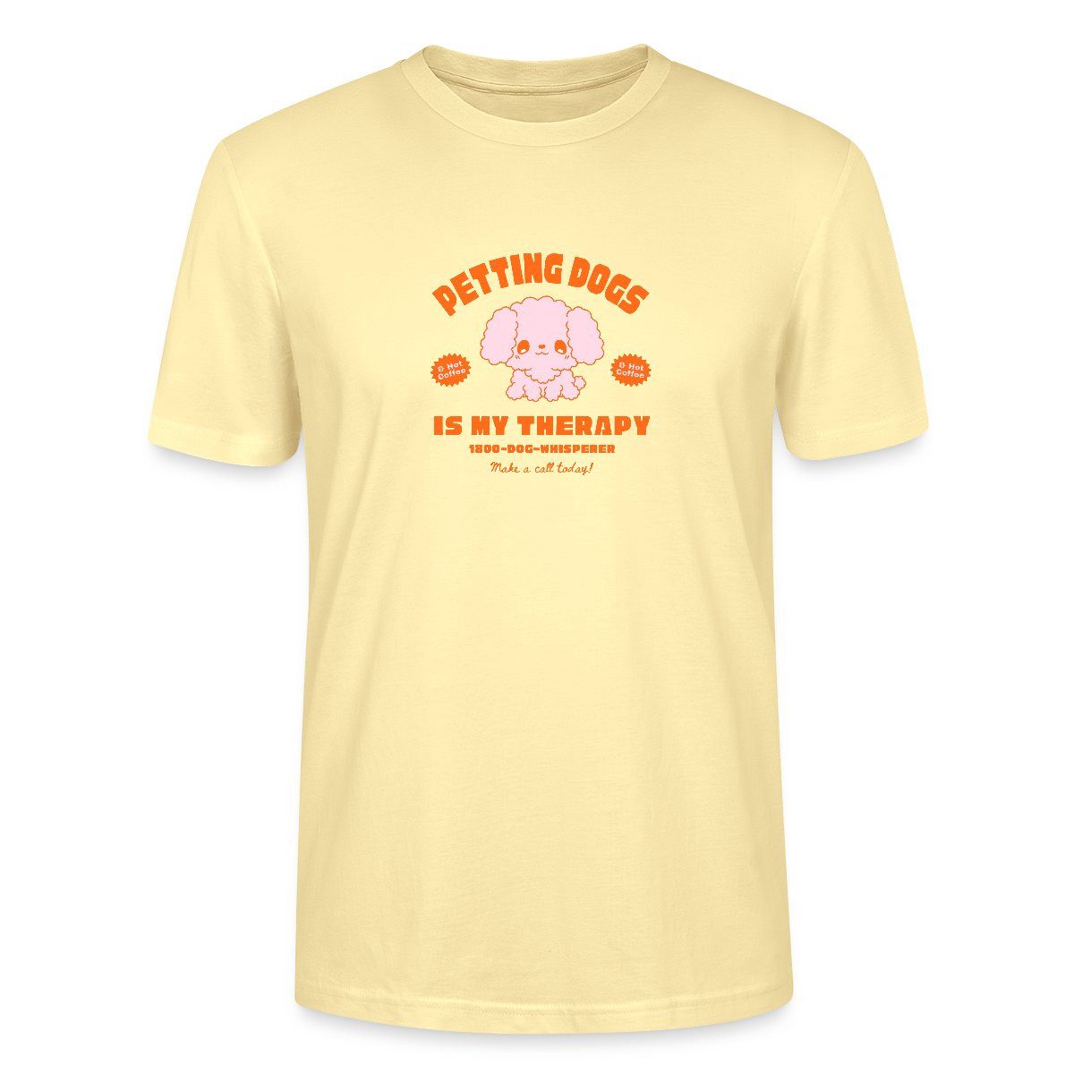 T-Shirt Petting Dogs Is My Therapy Süßes Hunde Motiv Unisex Bio T-Shirt