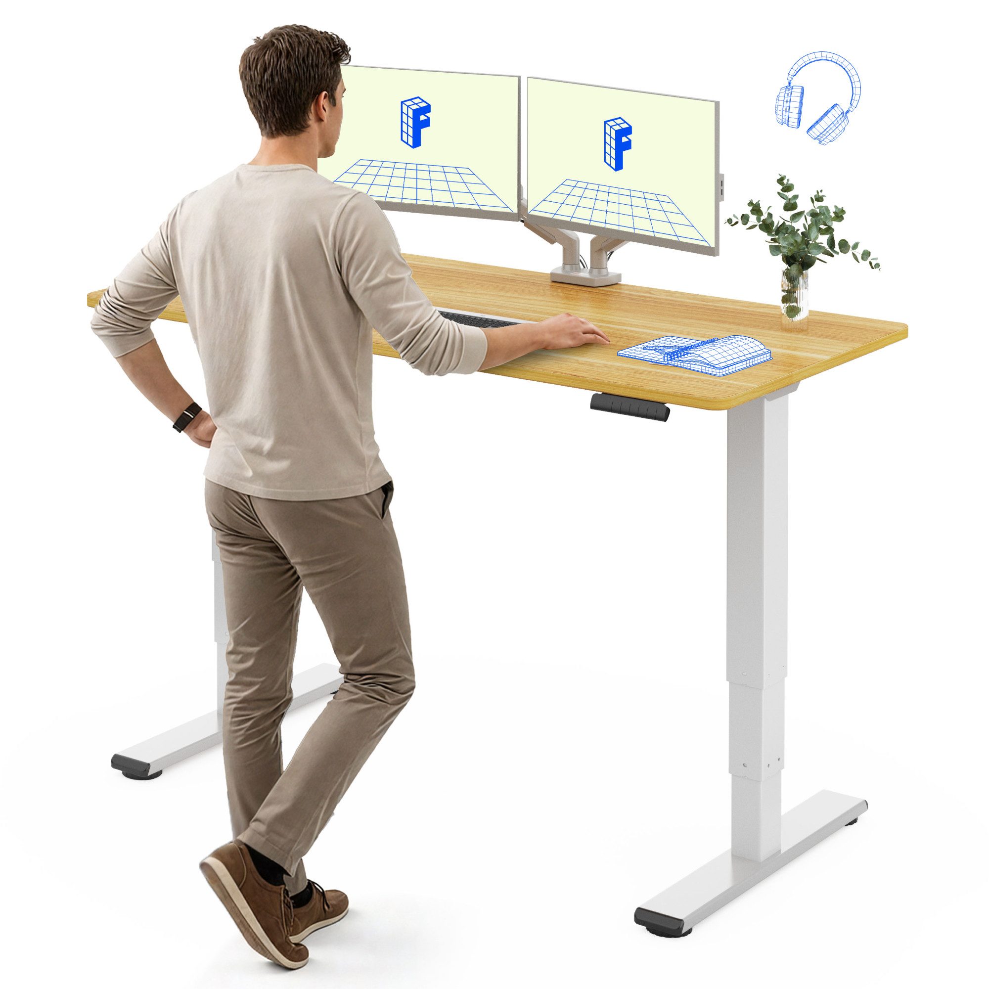 FLEXISPOT Schreibtisch Elektrisch Höhenverstellbarer Schreibtisch EC5 LITE günstig online kaufen