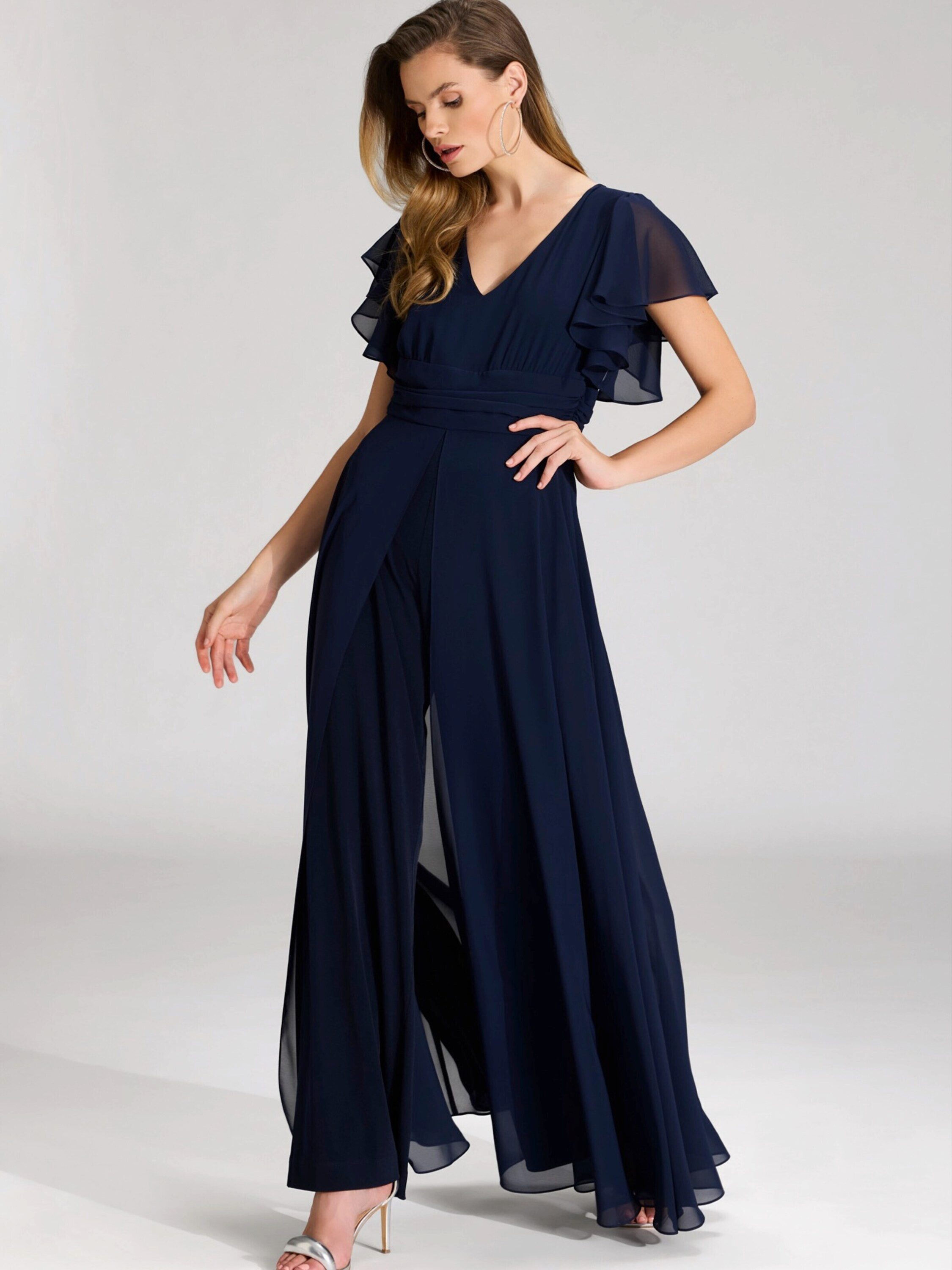 SWING Jumpsuit (1-tlg) Drapiert/gerafft