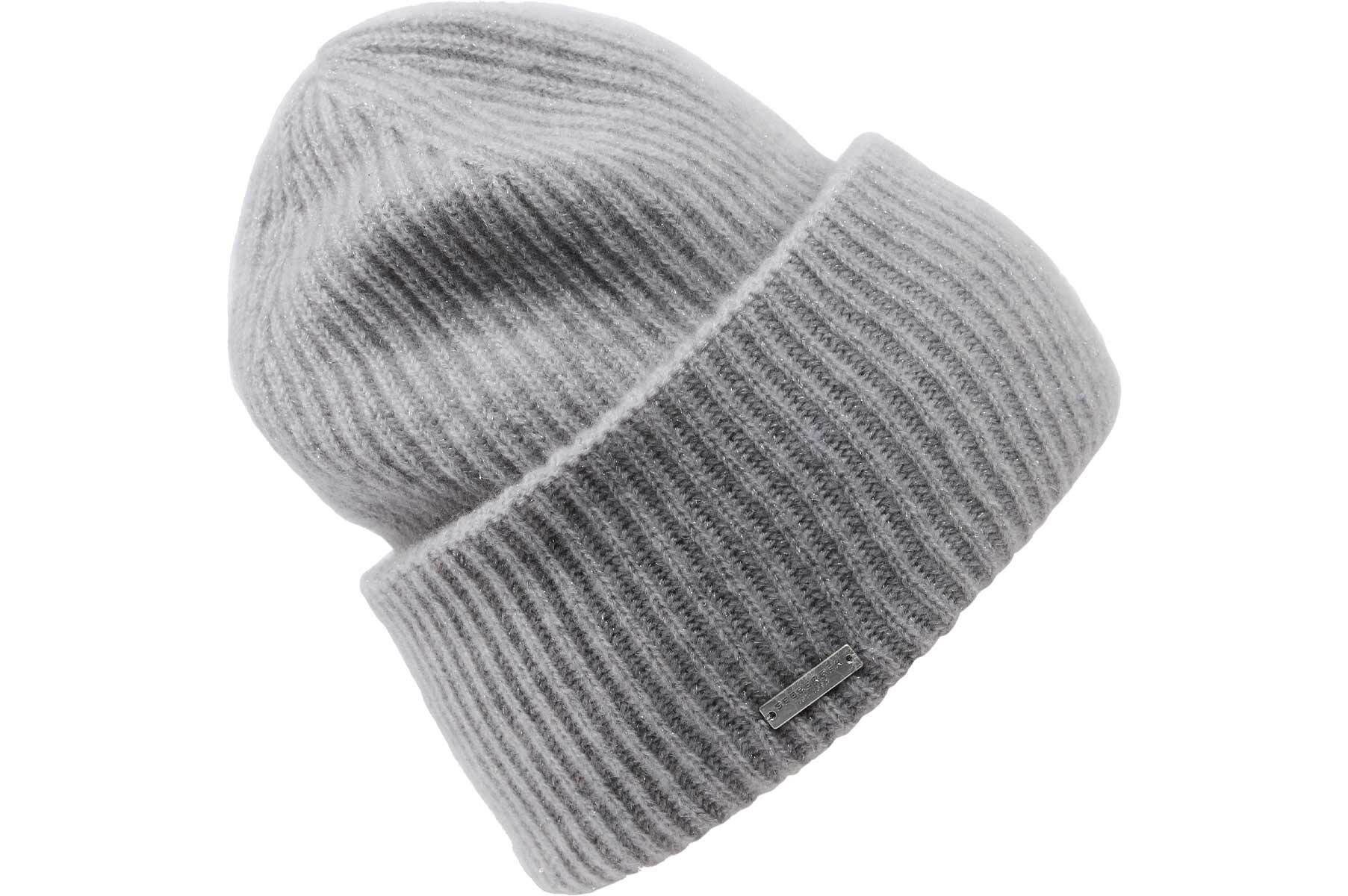 Seeberger Strickmütze Cashmere Mütze mit Aufschlag günstig online kaufen