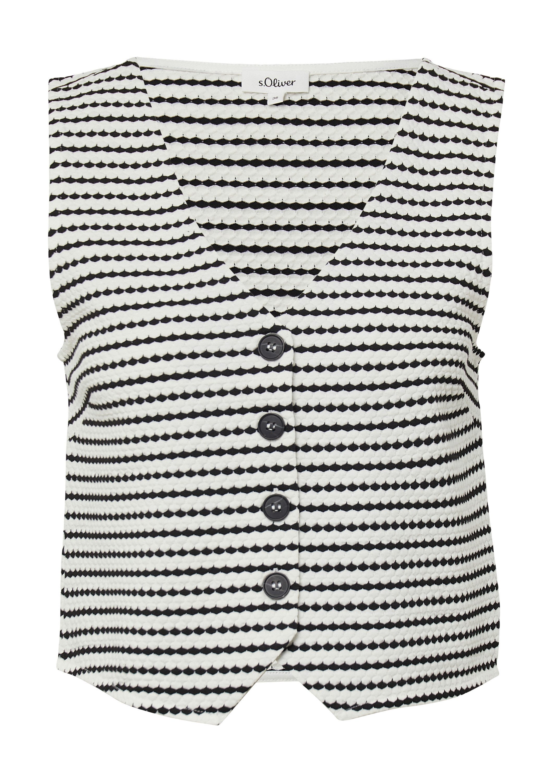 s.Oliver Funktionsweste Indoor-Weste Weste mit Strukturstreifen